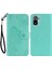 Xiaomi Redmi Için Not 10 4g/not 10S 4g/poco M5S 4g Baykuş & Amp; Çiçek Baskılı Deri Cüzdan Standı Telefon Case-Cyan (Yurt Dışından) 1