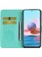 Xiaomi Redmi Için Not 10 4g/not 10S 4g/poco M5S 4g Baykuş & Amp; Çiçek Baskılı Deri Cüzdan Standı Telefon Case-Cyan (Yurt Dışından) 5