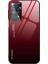 Xiaomi Redmi Için Note 12 Pro 4g/11 Pro 4g (Mediatek)/note 11 Pro 5g (Qualcomm) Gradyan Renk Anti-Çizelge Temsil Edilmiş Cam Geri+Yumuşak Tpu Kenar Telefon Kılıfı Kabuk-Kırmızı/siyah (Yurt Dışından) 1