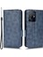 Xiaomi 11T Pro 5G/11T 5g Telefon Kılıfı Tam Koruma Üçgen Deseni Baskılı Flip Cüzdan Stand Pu Deri Kapak Kayış Mavisi (Yurt Dışından) 2