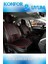 opel Corsa B Lüx Deri Oto Koltuk Kılıfı 5'li Set Tam Takım Royal Siyah Kırmızı 1