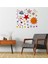 DUVAR ÇIKARTMA STICKER DEKORATİF DUVAR KAĞIDI,SÜS İKİ ADET UZAYLI DESENLİ PVC 70X50X0,5CM 4