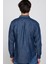 Slim Fit Uzun Kol Tek Cep Denim Lacivert Erkek Gömlek 5