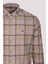 Erkek Gömlek Camel Uzun Kol Ekose Kareli Flanel Yün Tuşeli Slim Fit Düğmeli Yaka Shirt Ncs Jeans 7269 2