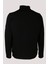 Erkek Siyah Zırh Örme Hırka Fermuarlı Dik Yaka Slim Fit 4517 3