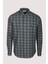 Erkek Gömlek Haki Uzun Kol Ekose Kareli Flanel Yün Tuşeli Slim Fit Düğmeli Yaka Shirt Ncs Jeans 7266 1