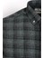 Erkek Gömlek Haki Uzun Kol Ekose Kareli Flanel Yün Tuşeli Slim Fit Düğmeli Yaka Shirt Ncs Jeans 7266 3