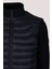 Erkek Lacivert Zırh Örme Hırka Fermuarlı Dik Yaka Slim Fit 4517 4