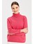 Kadın Tam Balıkçı Yaka Klasik Yün Kazak Y.ş.pembe 5