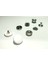 15 mm Beyaz Plastik Kapak 4'lü Çıtçıt Set(Alt Parçalar 12,5 Mm) - Paslanmaz Çelik - Nikel- 100 Takım 1