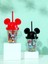 Mickey Mouse Serisi Kapaklı ve Pipetli Şeffaf Bardak 1