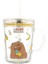 We Bare Bears Lisanslı Pipetli Cam Bardak (400ML) - Boz Ayı 1