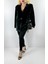 Siyah Kadife Oversize Ceket 1