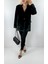 Siyah Kadife Oversize Ceket 4