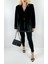 Siyah Kadife Oversize Ceket 5