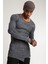 Slim Fit Özel Boyama ve Eskitme Efektli Pis Dikişli Yırtıklı Triko Kazak 1