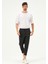 Erkek Düz Paça Bel Detay Eşofman Altı 855 Siyah 1