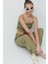 Organik Pamuk Müslin Crop Büstiyer Pantolon Takım 9124 Haki 3