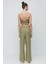 Organik Pamuk Müslin Crop Büstiyer Pantolon Takım 9124 Haki 5