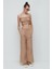 Organik Pamuk Müslin Crop Büstiyer Pantolon Takım 9124 Bej 1