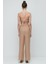 Organik Pamuk Müslin Crop Büstiyer Pantolon Takım 9124 Bej 4