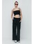 Organik Pamuk Müslin Crop Büstiyer Pantolon Takım 9124 Siyah 1