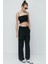 Organik Pamuk Müslin Crop Büstiyer Pantolon Takım 9124 Siyah 3