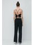 Organik Pamuk Müslin Crop Büstiyer Pantolon Takım 9124 Siyah 5