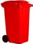Çöp Konteyneri Tekerlekli 120 L - Kırmızı 1