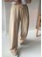 Gofre Kumaş Beli Lastikli Bol Paça Pantolon 1
