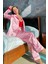 For You Sleepwear 5'li Bustiyerli Biyeli Pembe Saten Pijama Takımı 1