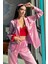 For You Sleepwear 5'li Bustiyerli Biyeli Pembe Saten Pijama Takımı 2