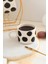 El Yapımı Benek Desenli 24K Altın Dekorlu Seramik Mug 200ML 1
