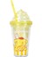 Sanrio Lisanslı Pipetli Plastik Şişe (320ML) - Sarı 1