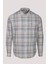 Erkek Gömlek Bej Uzun Kol Ekose Kareli Flanel Yün Tuşeli Slim Fit Düğmeli Yaka Shirt Ncs Jeans 7269 2