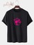Barbie Özel Tasarımlı Rahat Kalıp Siyah Penye Tshirt 1