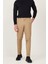 ALTINYILDIZ CLASSICS Erkek Camel Slim Fit Dar Kesim Gabardin Kumaş Desenli Pamuklu Esnek Beli Lastikli Pantolon 1