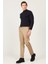 ALTINYILDIZ CLASSICS Erkek Camel Slim Fit Dar Kesim Gabardin Kumaş Desenli Pamuklu Esnek Beli Lastikli Pantolon 2