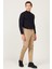 ALTINYILDIZ CLASSICS Erkek Camel Slim Fit Dar Kesim Gabardin Kumaş Desenli Pamuklu Esnek Beli Lastikli Pantolon 3