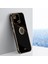 Xiaomi Redmi Için Xinli 10C 4g Telefon Kılıfı Elektrokaplama Altın Kenar Yüzük Tutucu Kickstand Tpu Telefon Kapak Black (Yurt Dışından) 5
