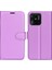 Xiaomi Için Redmi 10C/REDMI 10 (Hindistan) Stand Fonksiyonu Litchi Doku Deri Kılıf Cüzdan Manyetik Cep Telefonu Koruyucu Morası (Yurt Dışından) 1