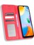 Xiaomi Redmi Için Retro Pu Deri Koruyucu Kılıf 10C Mozaik Baskı Folio Flip Kapak Otomatik Manyetik Kapalı Stand Kabuğu Cüzdan-Kırmızı ile (Yurt Dışından) 2