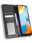 Xiaomi Redmi Için Retro Pu Deri Koruyucu Kılıf 10C Mozaik Basılı Folio Flip Cover Cüzdan-Black ile Otomatik Manyetik Kapalı Stand Kabuğu (Yurt Dışından) 2