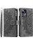 Xiaomi 12T Pro 5G/12T 5g/redmi K50 Ultra 5g Telefon Kılıfı Zipper Cep Mandala Çiçeği Baskılı Çoklu Kart Yuvası Cüzdan Pu Deri Stand Kapak-Grey (Yurt Dışından) 1