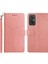 Xiaomi Redmi Için 11 Prime 4g HT01 Basılı Y Şeklindeki Çizgiler Cüzdan Kılıfı Pu Deri Stand Tam Kapsama Folio Telefon Kapağı Kayış-Pembe (Yurt Dışından) 1