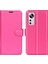 Xiaomi Için 12 Lite Litchi Doku Telefon Kılıfı Pu Deri+Tpu Ayarlanabilir Stand Cüzdan Koruyucu Telefon Kapak Çizgisi (Yurt Dışından) 1