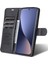 Xiaomi Için 12 Lite Dokulu Deri Cüzdan Kılıf Anti-Fall Tpu Iç Kabuk Stand Telefon Kapak Black (Yurt Dışından) 5