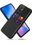 Xiaomi Redmi Için Koruyucu Telefon Kılıf Kart Tutucu 11 Prime 4g, Kumaş Doku Pu Derülü Pc Cep Telefonu Kapak Black (Yurt Dışından) 1