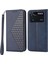 Xiaomi Için Poco X4 Pro 5g Baskılı Rhombus Desen Telefon Stand Buzağı Dokusu Pu Deri Deri Cüzdan Strap-Mavi ile Manyetik Kapak Kapağı (Yurt Dışından) 1
