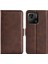 Xiaomi Için Redmi 10A Dokulu Pu Deri Folio Flip Telefon Kılıfı Çift Manyetik Toka Kabuğu Cüzdan Stand-Brown (Yurt Dışından) 1